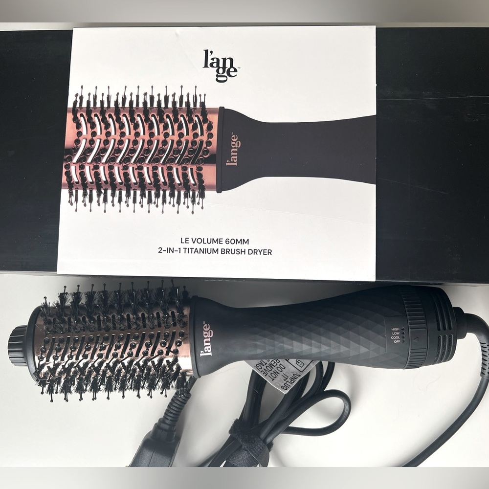 L'ANGE Le Volume 60MM 2-IN-1 Titanium Brush Dryer (BLACK)